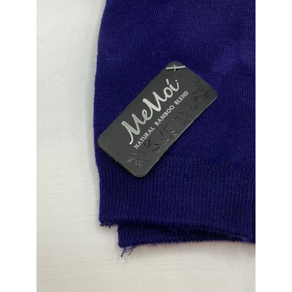 MEMOI Women's Violet Impressions Knit Natural Blend Bamboo Crew Socks SZ OS - Picture 4 of 7